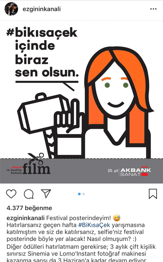 Akbank Kısa Film Festivali Ezgi'nin Kanalı Instagram Influencer Marketing - 02 - T.I.P Effect